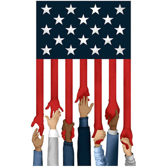 Essential Heroes - Helping Hands Flag Multi Panel