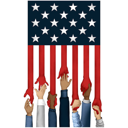 Essential Heroes - Helping Hands Flag Multi Panel