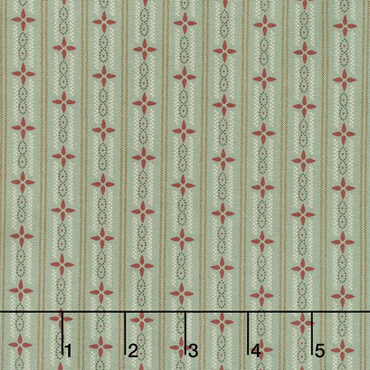 Esther's Heirloom Shirtings - Wallpaper Stripe Aqua Yardage
