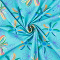Etta Vee - Knit Flowers Teal Yardage