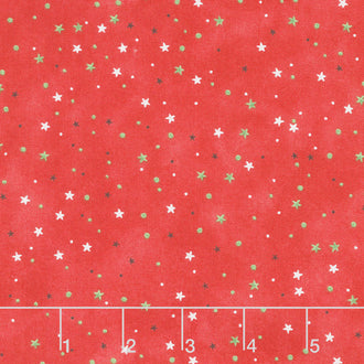 Evergreen Farm - Star and Dot Red Yardage