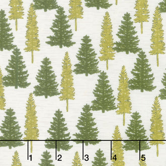 Explore - Woodland Trees Birch White Yardage