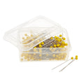 Extra-Long Yellow Color Ball Pins - 250 count