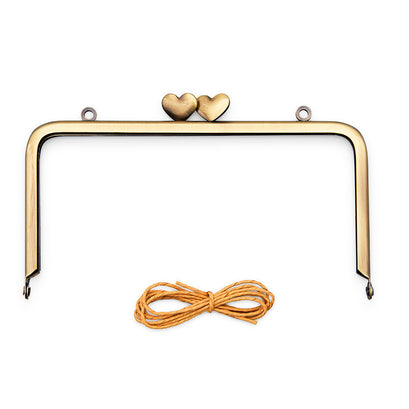 Extra Clasp Heart Clasp Purse - Antique Gold