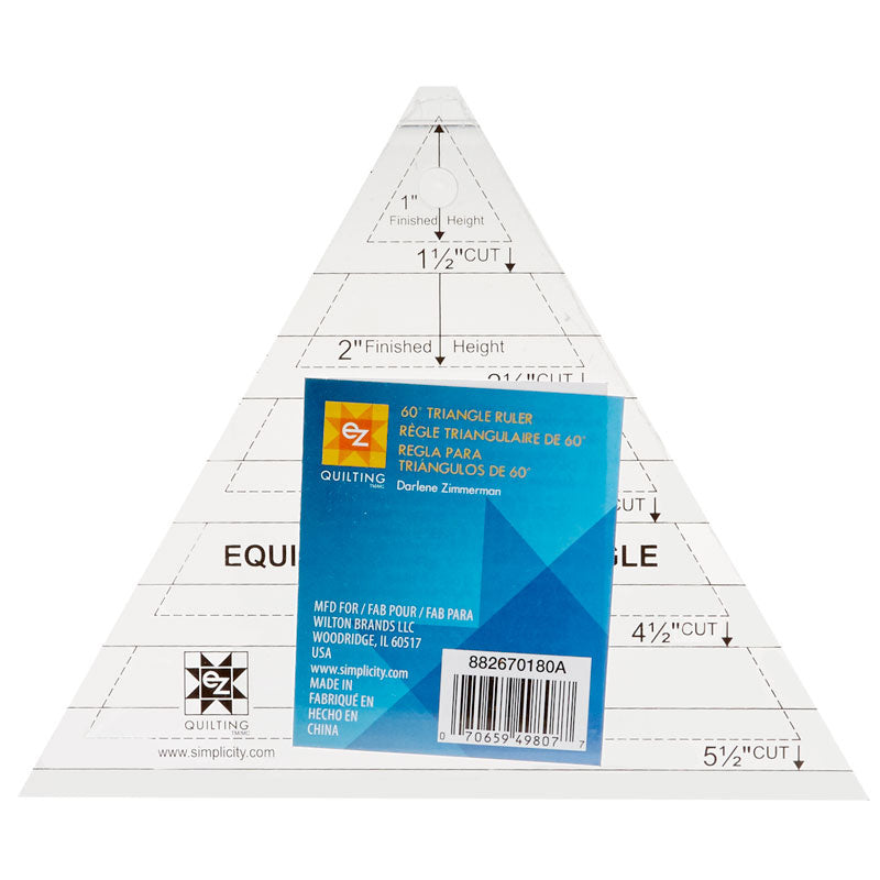 EZ Quilting Equilateral 60º Triangle Ruler Alternative View #1