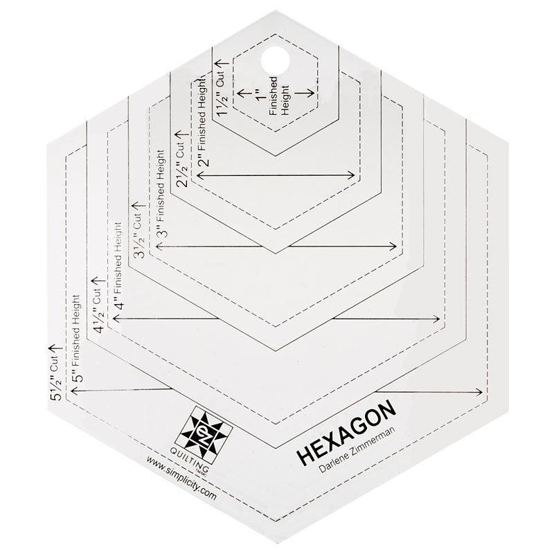 EZ Quilting Hexagon Ruler Primary Image