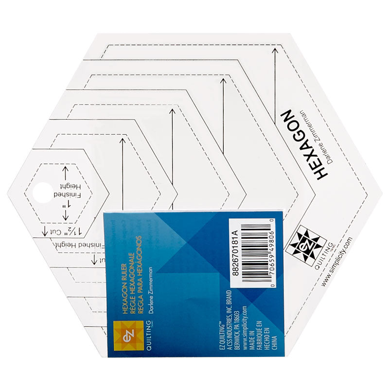 EZ Quilting Hexagon Ruler