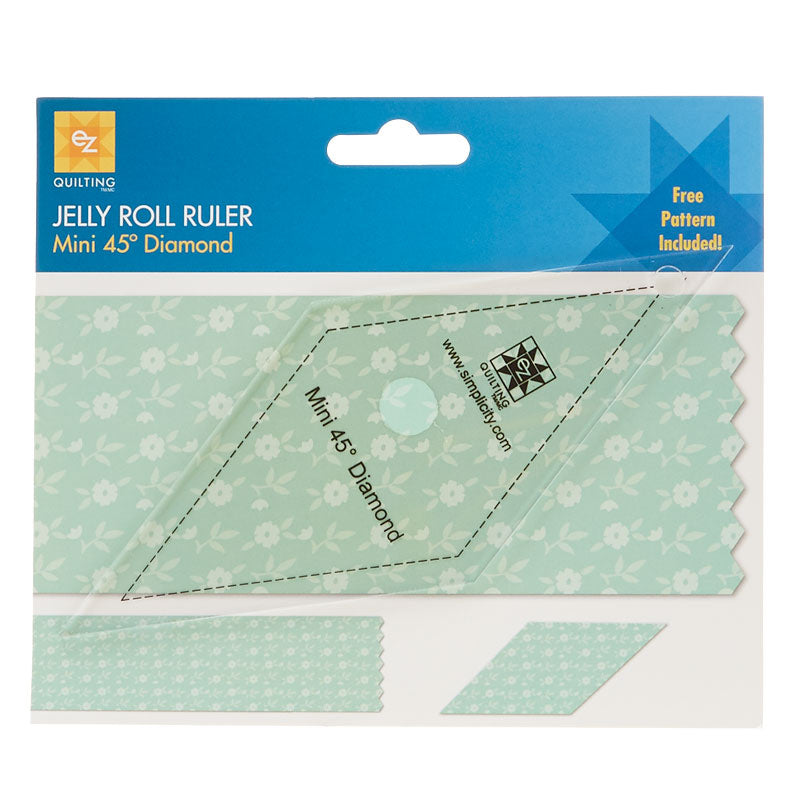 EZ Quilting Jelly Roll Ruler - Mini 45º Diamond