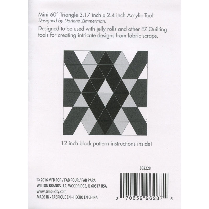 EZ Quilting Jelly Roll Ruler - Mini 60º Triangle