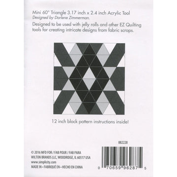 EZ Quilting Jelly Roll Ruler - Mini 60º Triangle Alternative View #2