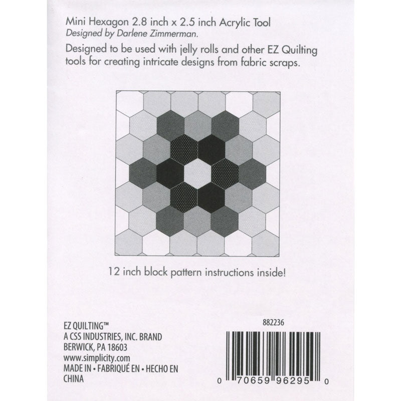 EZ Quilting Jelly Roll Ruler - Mini Hexagon