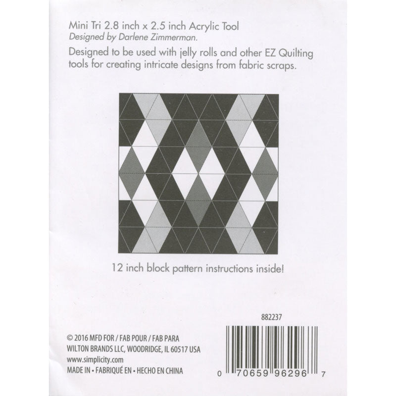 EZ Quilting Jelly Roll Ruler - Mini Tri