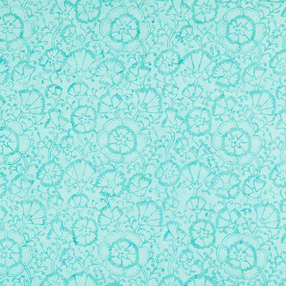 Tonga Batiks - Twilight Spring Floral Aqua Yardage