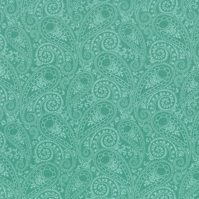Juliette - Paisley Teal Yardage