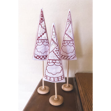 Crazy Quilt Redwork Happy Gnomes Kit Primary Image