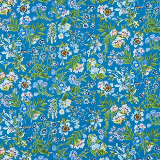 Something Blue - Small Floral Dark Blue Multi Yardage