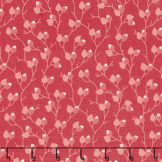 Cocoa Pink - Climbing Buds Sweet Pea Yardage