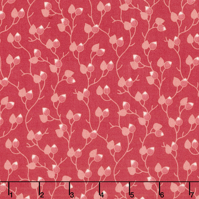Cocoa Pink - Climbing Buds Sweet Pea Yardage