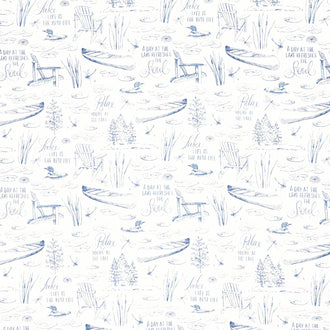 Lakefront - Toile Cream Yardage