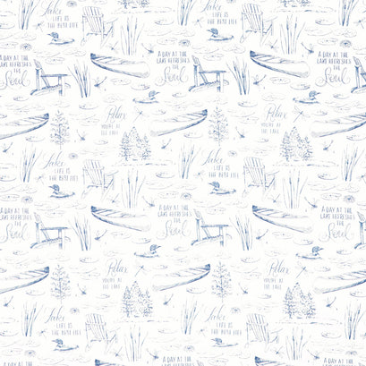 Lakefront - Toile Cream Yardage
