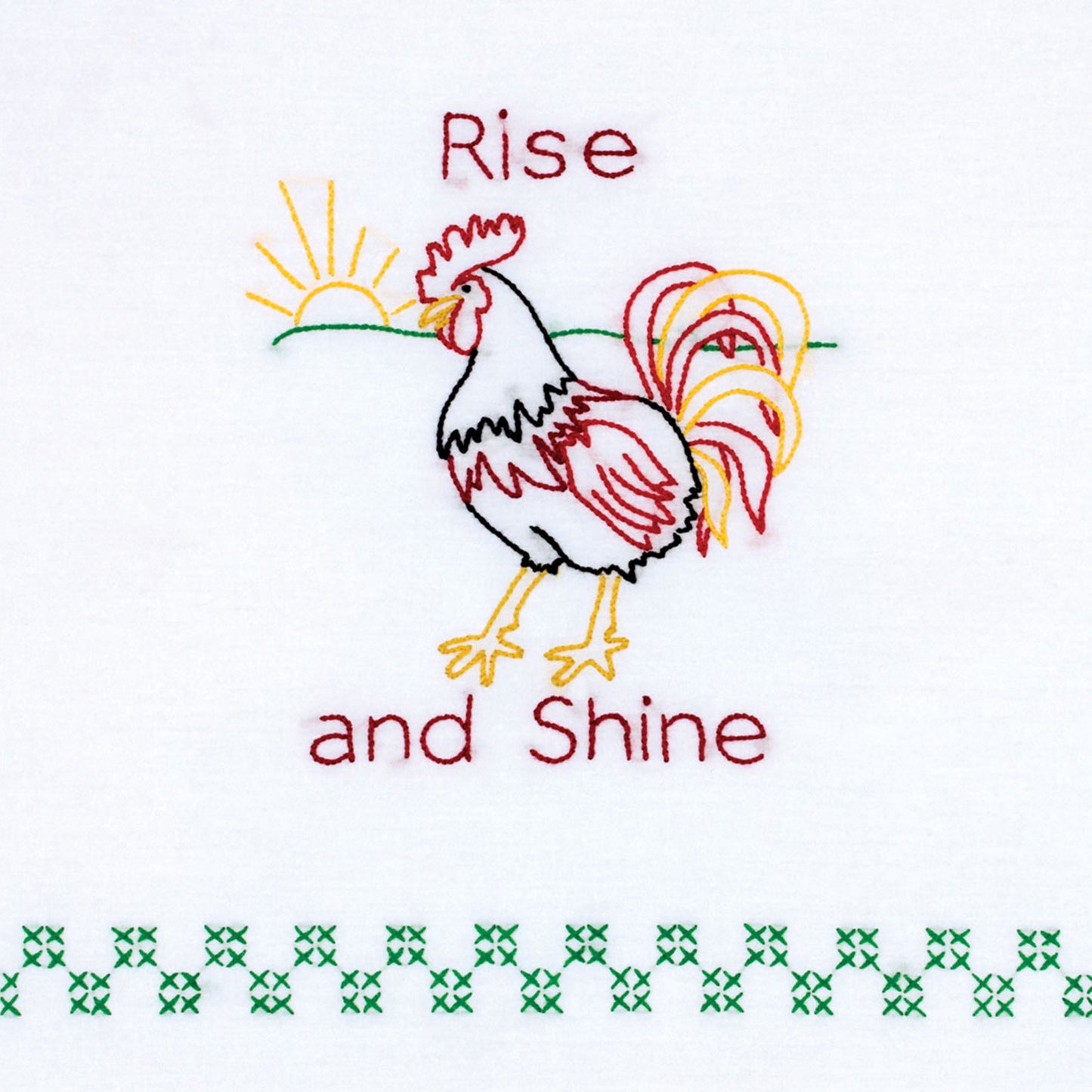 Rise and Shine Embroidery Hand Towel Set Alternative View #1