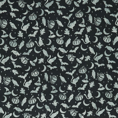 Hocus Pocus Batiks - Tossed Designs Black Yardage