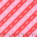 Eloise - Rawther Good Bias Stripe Pink and Red Yardage Primary Image