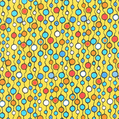 Healing Waters - Dots Yellow Multi Yardage