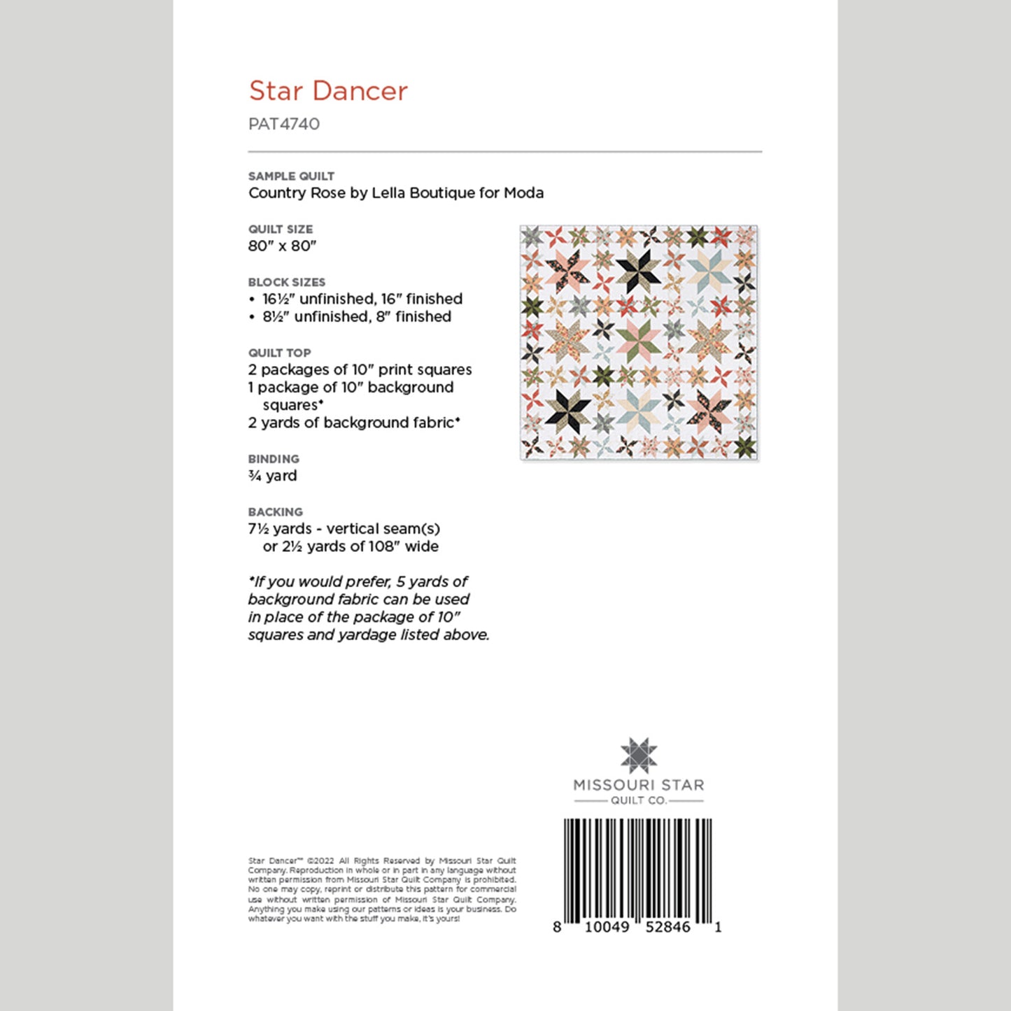 Digital Download - Star Dancer Quilt Pattern by Missouri Star Alternative View #1