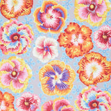 Kaffe Fassett Collective - August 2023 - Floating Hibiscus Grey Yardage Primary Image
