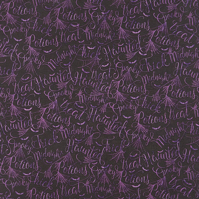 Mystery Manor - Cryptic Script Purple Moon Yardage