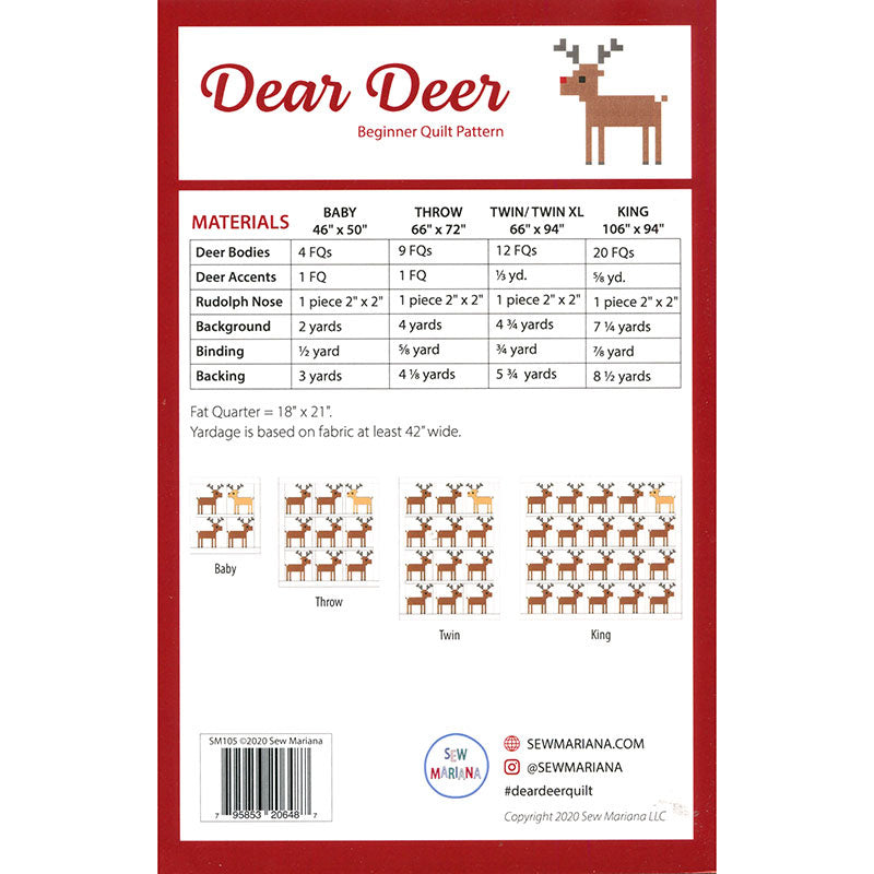 Dear Deer Quilt Pattern Alternative View #1