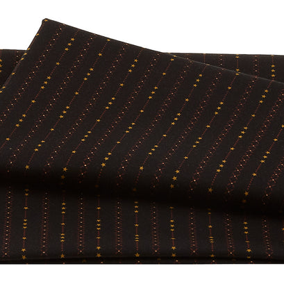 Ebony & Onyx - Star Stripe Black 2 Yard Cut