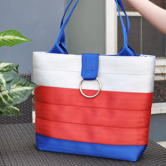 Market Tote Seat Belt Kit - Medium Red/White/Blue