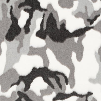 Luxe Cuddle® - Camo Gray Black Minky Yardage