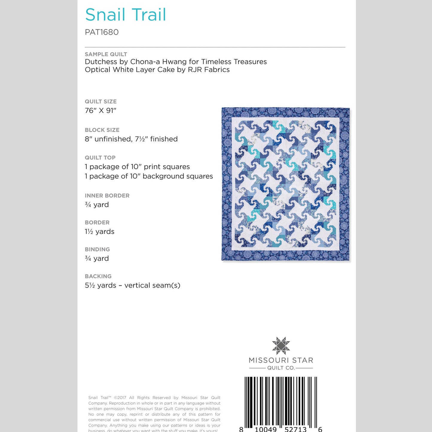 Digital Download - Snail Trail Quilt Pattern by Missouri Star Alternative View #1