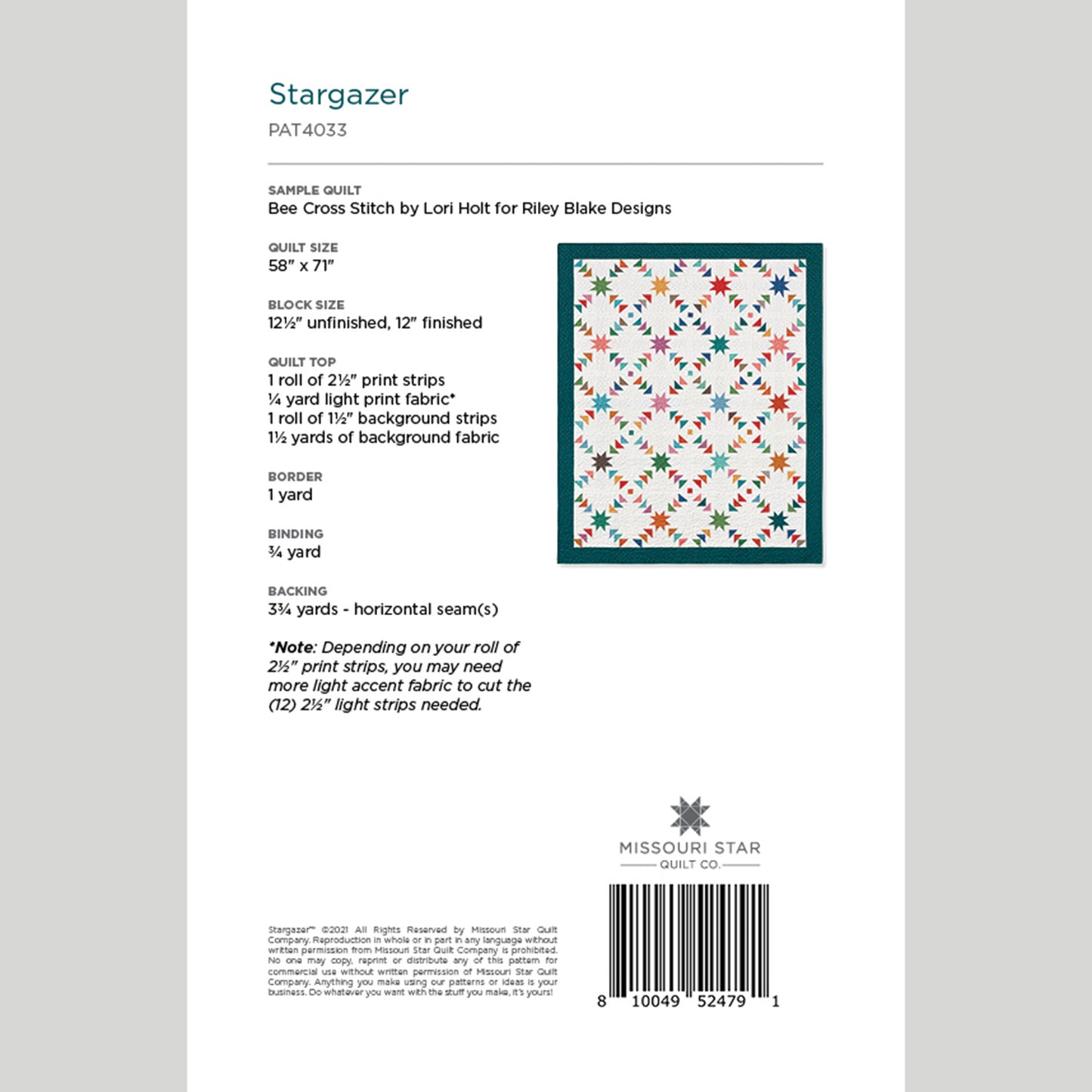Digital Download - Stargazer Quilt Pattern by Missouri Star Alternative View #1