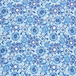Blooming Blue - Packed Floral Multi Yardage Primary Image