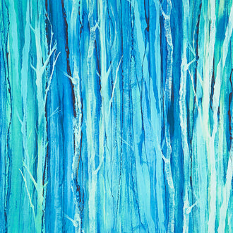 Morning Light - Tree Texture Turquoise Yardage