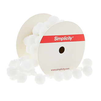 PomPom Fringe 4 Feet - 3/4" White
