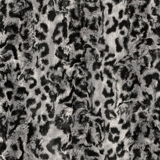 Luxe Cuddle® - Bobcat Gray Black Minky Yardage