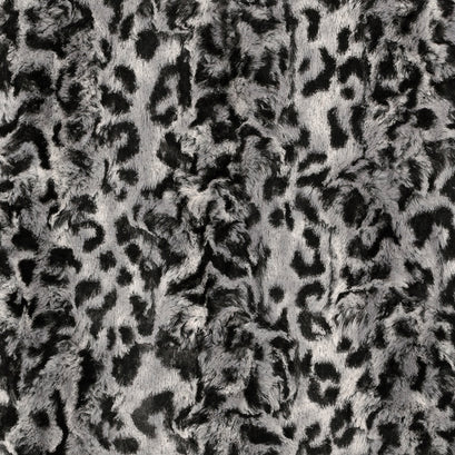 Luxe Cuddle® - Bobcat Gray Black Minky Yardage