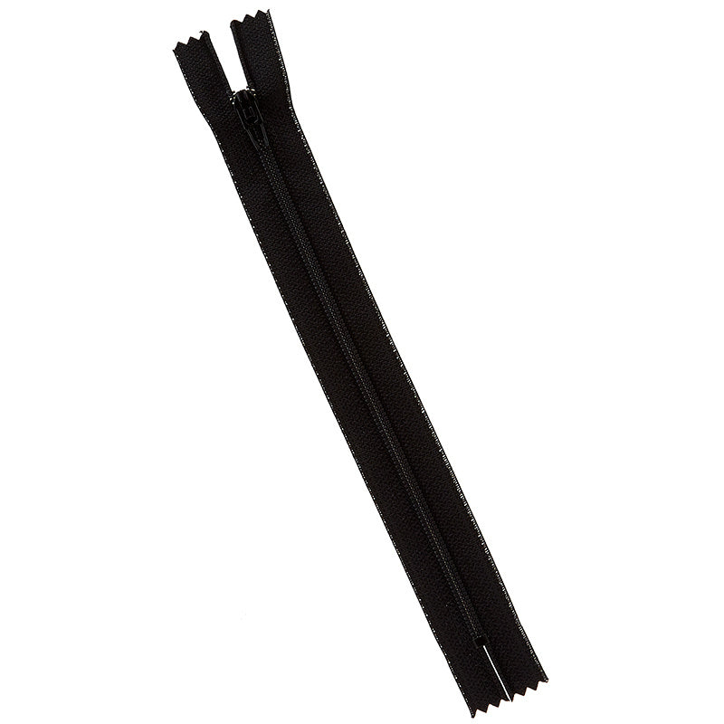 Black 7" Polyester Zipper Primary Image