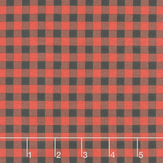 Santa's Tree Farm - Buffalo Check Red Black Yardage