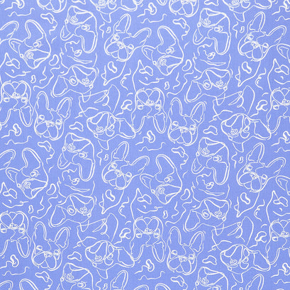 Periwinkle - Frenchie Serene Blue Yardage