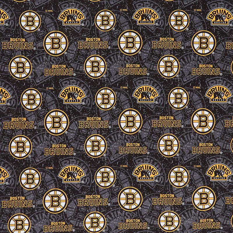 NHL - Boston Bruins Tone on Tone Black Yardage Primary Image