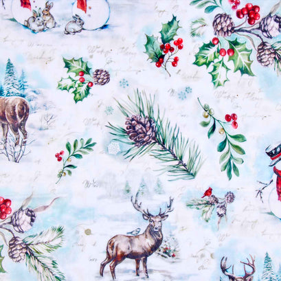 Cuddle® Prints - Winter Script Multi Digitally Printed Yardage