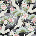 Imperial Collection - Honoka Plum Colorstory Cranes Black Metallic Yardage Primary Image