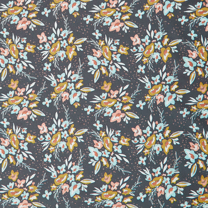 Dawn on the Prairie - Spray and Sprig Charcoal Night Yardage