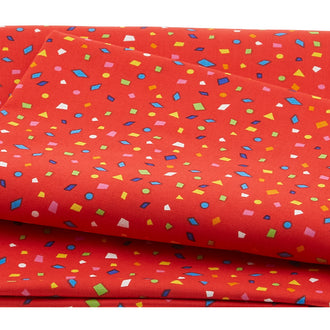 Party Time - Tossed Confetti Red 2 Yard Cut